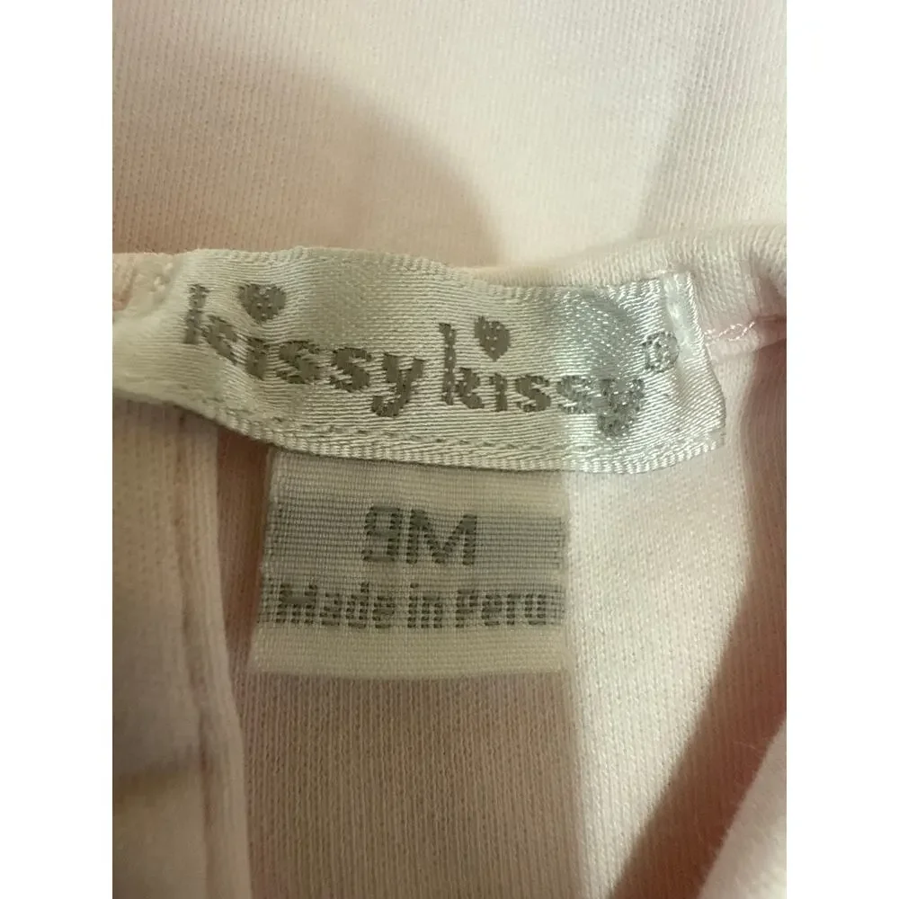 Kissy Kissy Baby Girls Pink Long Sleeve Ruffle Frogsuit One Piece Onesie Size 9M
